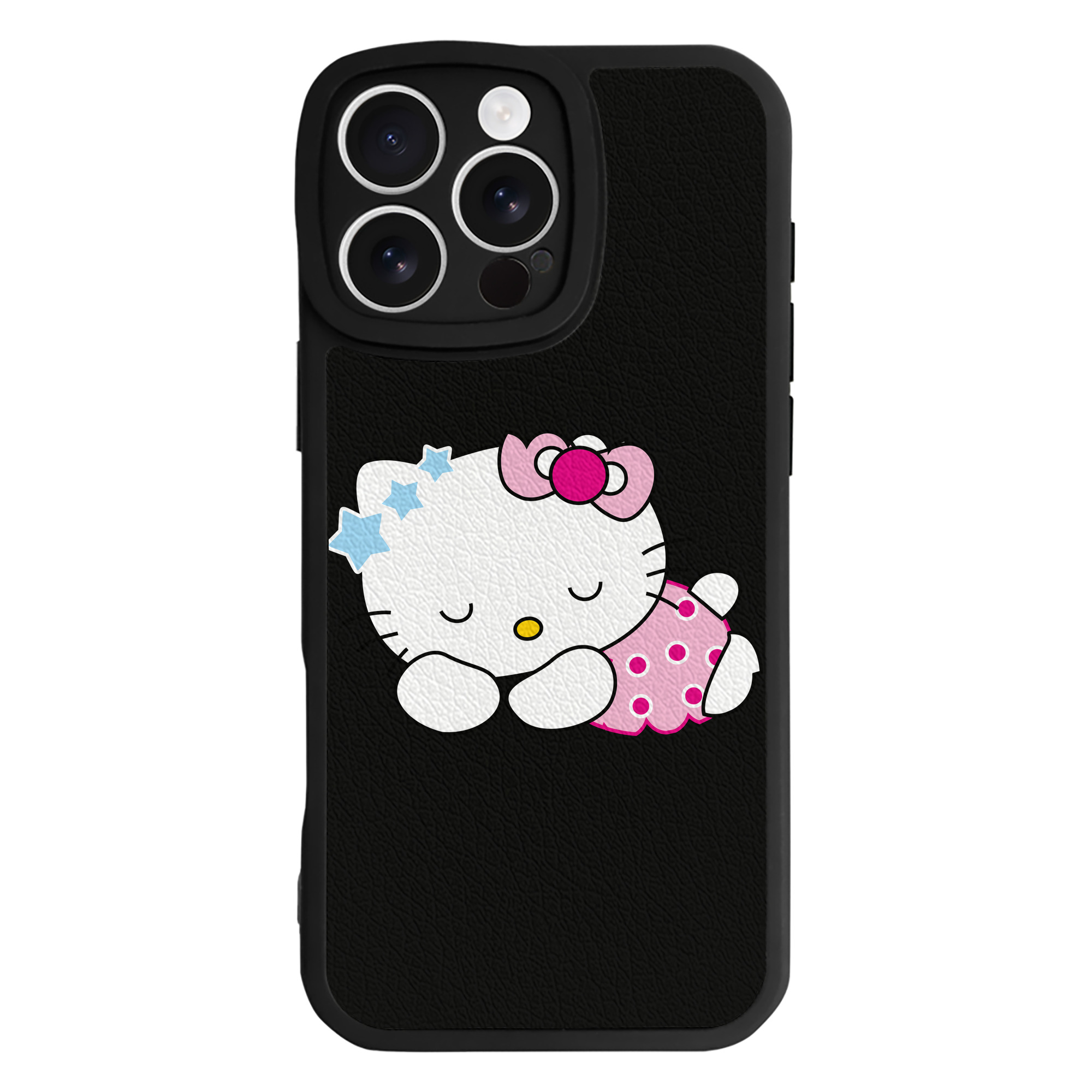 （画像用） Hello Kitty ハローキティ 【iPhone 16シリーズ対応】シリコンスマホケース（レザー調） 材質：シリコン